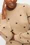 OBJECT Jeve Nonsia - Dames Trui L/s Pullover - Beige - Maat XL