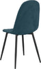 vidaXL - Eetkamerstoelen - 4 - st - fluweel - blauw
