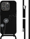 imoshion Hoesje Geschikt voor iPhone 15 Pro Hoesje Met Koord - imoshion Siliconen design hoesje met koord - Zwart / Dandelion Black