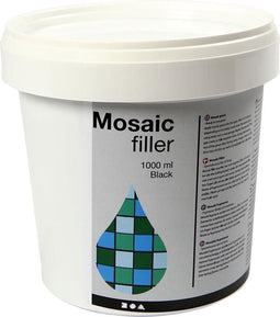 Mozaiekvoeg, 1000 ml, zwart
