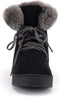 Warmbat Laarzen - Veterboots - Waterafstotend Suède - Zwart-Grijs - Maat 41