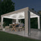 vidaXL - Prieel - met - LED-lichtslinger - 3x4 - m - wit