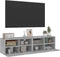 vidaXL - Tv-wandmeubels - 2 - st - 60x30x30 - cm - bewerkt - hout - betongrijs