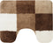 Dutch House Toiletmat Brest - WC Mat 60x50cm - Bruin - Antislip - Toiletmat met uitsparing - Badkamer Mat - Snel Absorberend - Snel Drogende Toiletmat