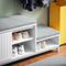 SoBuy FSR166-W - Opbergbank met Schoenenkast - 2 Gevoerde Kussens - Wit - 100x35x45 cm