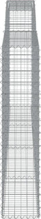 vidaXL - Schanskorven - 2 - st - gewelfd - 400x30x140/160 - cm - ijzer