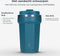 Castagnola Thermosbeker - Koffiebeker To Go - Dubbelwandig - 380 ML - RVS - Blauw - Octagon
