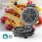 Nedis Wafelijzer - 5 Heart shaped waffles - 19 cm - 1000 W - Automatische temperatuurregeling - Aluminium / Kunststof