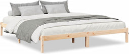vidaXL - Bedframe - extra - lang - zonder - matras - massief - grenenhout - 180x220 - cm