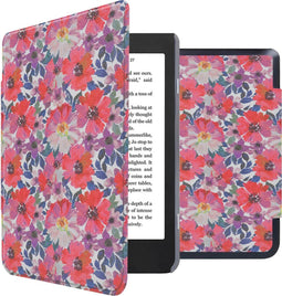 imoshion E-reader Hoesje - Geschikt voor Kobo Nia - Design Sleepcover Bookcase - Flower Watercolor