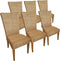 SVJ Eetkamerstoelen - 60x48x98 cm - Rotan - Lichtbruin - Set van 6