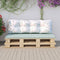 vidaXL - Palletkussen - 120x40x12 - cm - stof - bladpatroon