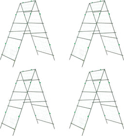 vidaXL - Plantenklimrekken - 4 - st - A-frame - staal