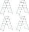 vidaXL - Plantenklimrekken - 4 - st - A-frame - staal