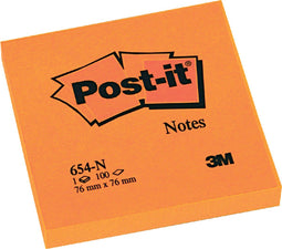 Memoblok post-it 654 76x76mm oranje | 6 stuks