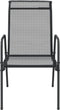 vidaXL - Tuinstoelen - 6 - st - staal - en - textileen - zwart