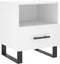 vidaXL - Nachtkastje - 40x35x47,5 - cm - bewerkt - hout - wit