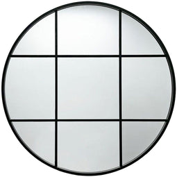 Versa - Wandspiegel - Cirkelvormig 80 x 80 cm - Zwart