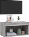 vidaXL - Tv-meubel - met - LED-verlichting - 60x30x30 - cm - grijs - sonoma - eiken