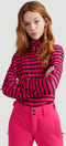 O'Neill Stripe Fleece Hz - Wintersportpully - Compacte jersey-fleece - PINK AOP W/ BLACK - Maat 152