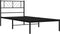 vidaXL - Bedframe - met - hoofdbord - metaal - zwart - 80x200 - cm