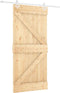 vidaXL - Schuifdeur - met - beslag - 100x210 - cm - massief - grenenhout
