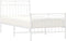 vidaXL - Bedframe - met - hoofd- - en - voeteneinde - metaal - wit - 90x190 - cm