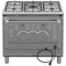 Etna FG190RVS - Gas/Electric Fornuis - 3-rings Wokbrander - Roestvrijstaal