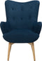 Beliani VEJLE - Chesterfield fauteuil - Blauw - Fluweel