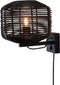 GOOD&MOJO Wandlamp Tanami - Rotan Zwart - Ø25cm - Binnen Modern