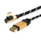 Roline 11.02.9060 - USB 2.0 Oplaadkabel - Vergulde contacten - Goud Zwart