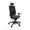 Piqueras y Crespo 3D066G2 - Bureaustoel - Hoofdsteun en armleuning - Donkerbruin