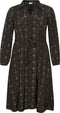 Kaffe Curve KCmirana Dress - Dames Jurk A-lijn - Lange mouwen - Maat 44