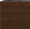 vidaXL - Plantenbak - met - wielen - 3 - potten - 107x32x38 - cm - poly - rattan - bruin