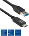 ACT AC7416 - USB 3.2 Gen1 A male - C male aansluitkabel 5Gbps 1 meter Zwart