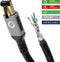 Oehlbach D1C13355 RJ45 Netwerkkabel, patchkabel CAT 8.1 5.00 m Zwart Vergulde steekcontacten, Afgeschermd (drievoudig)