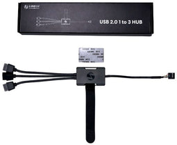 Lian Li PW-U2HB - USB-header-hub 1-naar-3-splitter - Zwart