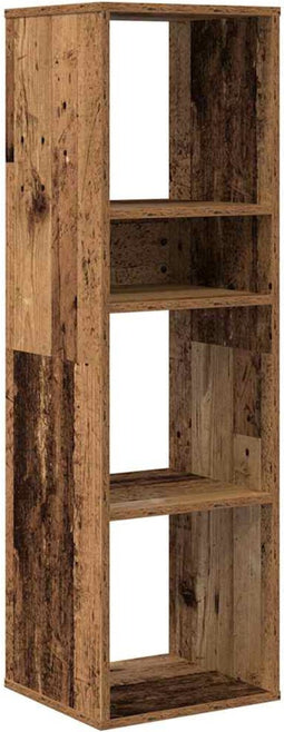 vidaXL - Boekenkast - 34x31x112 - cm - bewerkt - hout - oud - houtkleurig