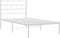 vidaXL - Bedframe - met - hoofdbord - metaal - wit - 100x190 - cm