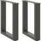 vidaXL - Salontafelpoten - 2 - st - U-vormig - 38x(42-43) - cm - staal - antraciet