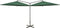 vidaXL - Parasol - dubbel - met - stalen - paal - 600 - cm - zandkleurig