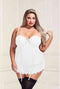 BUSTIER AND GSTRING WHITE, XL