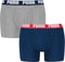 PUMA BASIC BOXER - Boxershorts Katoen Stretch - Donker Blauw / Grijs (2 stuks)