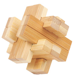 PHILOS 786060 - Cross Road Puzzel Bamboe - 12 puzzelstukjes - 75 x 75 x 75 mm