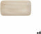Snackdienblad Ariane Porous 28 x 14 cm Keramisch Beige (6 Stuks)