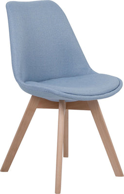 DAKOTA - Eetkamerstoel - Lichtblauw - Polyester