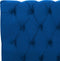 Beliani AVALLON - Waterbed - Blauw - Fluweel