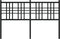 vidaXL - Hoofdbord - 120 - cm - metaal - zwart