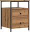 vidaXL - Nachtkastjes - 2 - st - 44x45x60cm - bewerkt - hout - artisanaal - eikenkleur