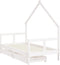 vidaXL - Kinderbedframe - met - lades - 80x160 - cm - massief - grenenhout - wit